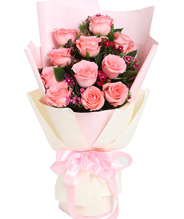 Buy 12 Pink Roses Bouquet to Cebu | Online Roses Bouquet Deliver in ...