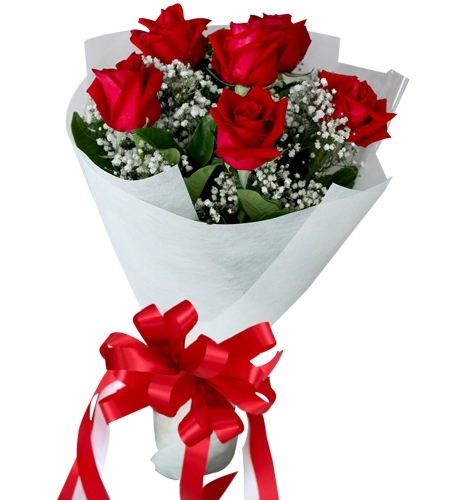 Send 6 Red Roses in Bouquet to Cebu | CebugiftShop