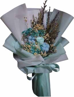 Online Deliver Single Light Blue Preserved Rose Bouquet To Cebu ...